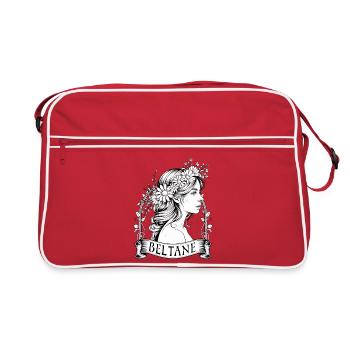 Beltane May Day Celebrations Pagan - Retro Bag - red/white - Front