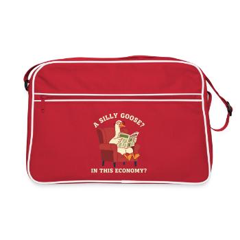 Canapé de journal en lecture d’oie drôle - Sac Retro - rouge/blanc - Devant
