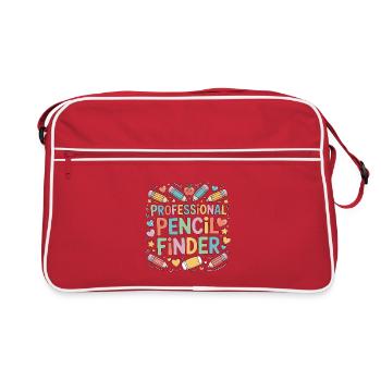 Enseignant professionnel du crayon en primaire - Sac Retro - rouge/blanc - Devant
