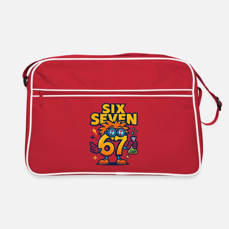 Six Seven 67 Science Humor Nerd Gift Idea Retro Bag