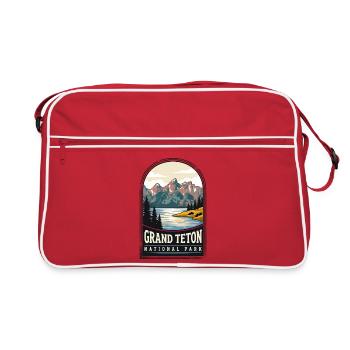 Parc national de Grand Teton - Sac Retro - rouge/blanc - Devant