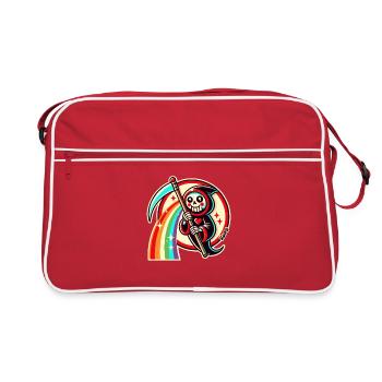 Faucheuse arc-en-ciel - Sac Retro - rouge/blanc - Devant
