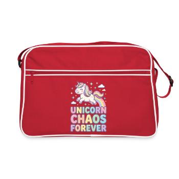 Unicorn Chaos Forever Unicorn Pastel - Sac Retro - rouge/blanc - Devant