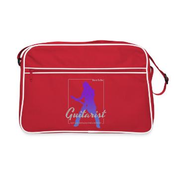 Guitarist Design Born To Be Guitarist for Musicians - Retro Bag - red/white - Front