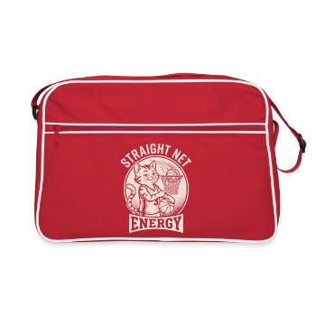 Basket Straight Net Energy Cat - Sac Retro - rouge/blanc - Devant