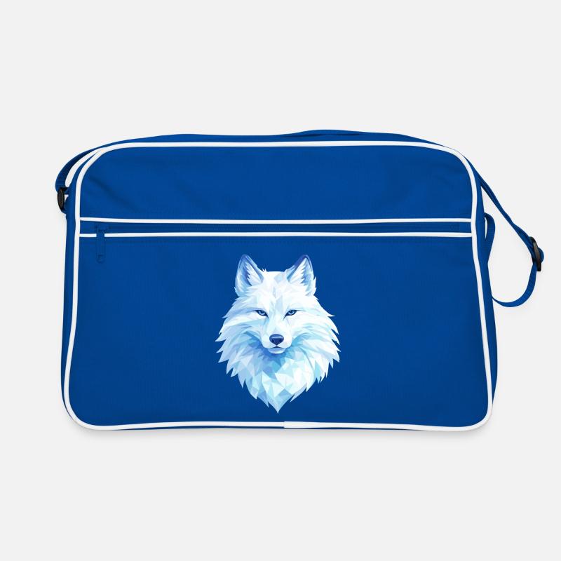 Polygon Wolf Eis Blau– Modern Art Sac Retro