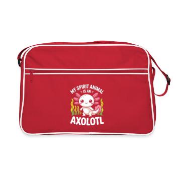Axolotl Spirit Tee - Retro Bag - red/white - Front
