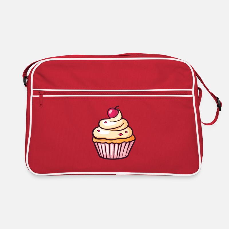 Pastel Cupcake Cerise Baiser Sac Retro