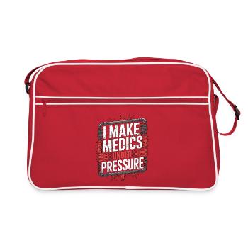 Paramédic : Je suis secouriste sous les services d’urgence - Sac Retro - rouge/blanc - Devant