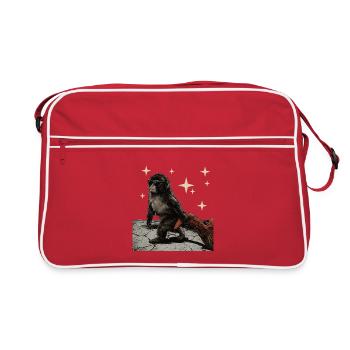 Baby Monkey Punch - Retro Tasche - Rot/Weiß - Vorne