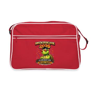 Graduating Class of 2026 Tortoise | School leavers - Retro Bag - red/white - Front