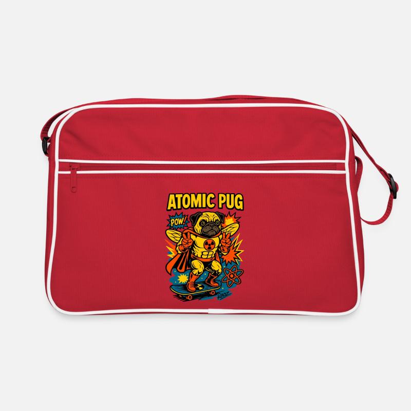 Héros Atomic Pug à bord Sac Retro