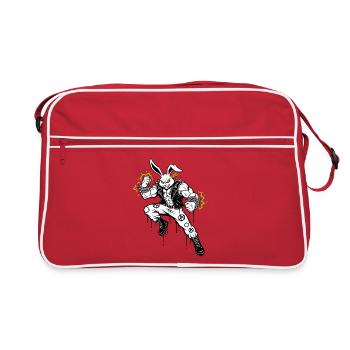 Heavy Metal Lapin de Pâques Rocker Lapin de Pâques Hardcore - Sac Retro - rouge/blanc - Devant