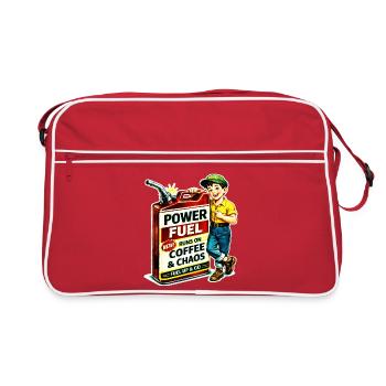 Power Sprit - Retro Tasche - Rot/Weiß - Vorne