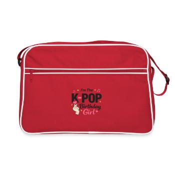 Je suis la fille d’anniversaire de K Pop - Sac Retro - rouge/blanc - Devant