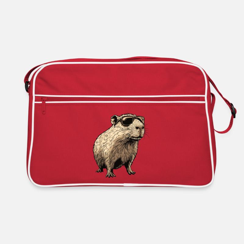 Capybara avec lunettes de soleil Sac Retro
