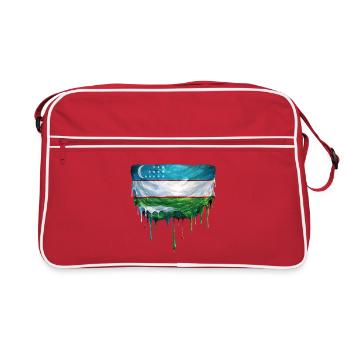 Art du drapeau tombé en Ouzbékistan - Sac Retro - rouge/blanc - Devant