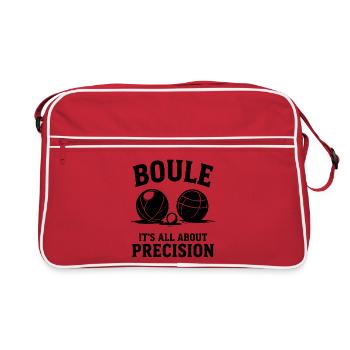 La boule de boule, c’est tout un sport de pétanque de précision - Sac Retro - rouge/blanc - Devant