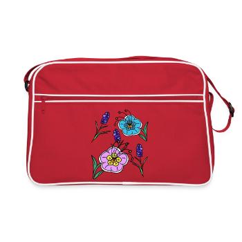 Fleurs du Jardin d’Été Fleurs Rétro - Sac Retro - rouge/blanc - Devant