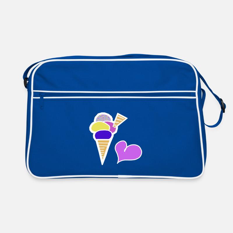 Eiscreme Eis  Eiswaffel Kinder Retro 60er Retro Bag