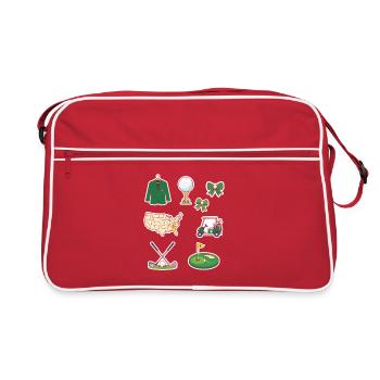Golf Universe Sticker Set - Retro Bag - red/white - Front