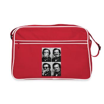Bande photo d’Edgar Allan Poe - Sac Retro - rouge/blanc - Devant