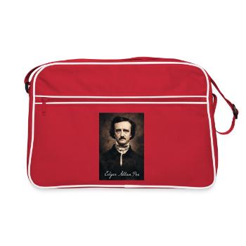Portrait d’Edgar Allan Poe - Sac Retro - rouge/blanc - Devant