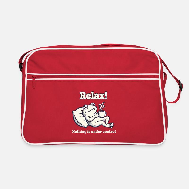 Relaxed frog: Nothing is under control Retro Bag