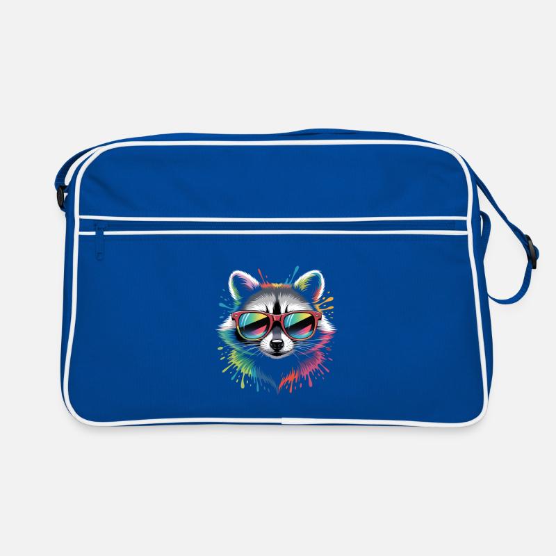 Raton laveur arc-en-ciel Sac Retro
