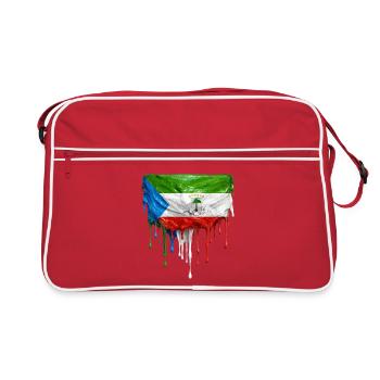 Drapeau de Guinée équatoriale dans l’art en goutte - Sac Retro - rouge/blanc - Devant
