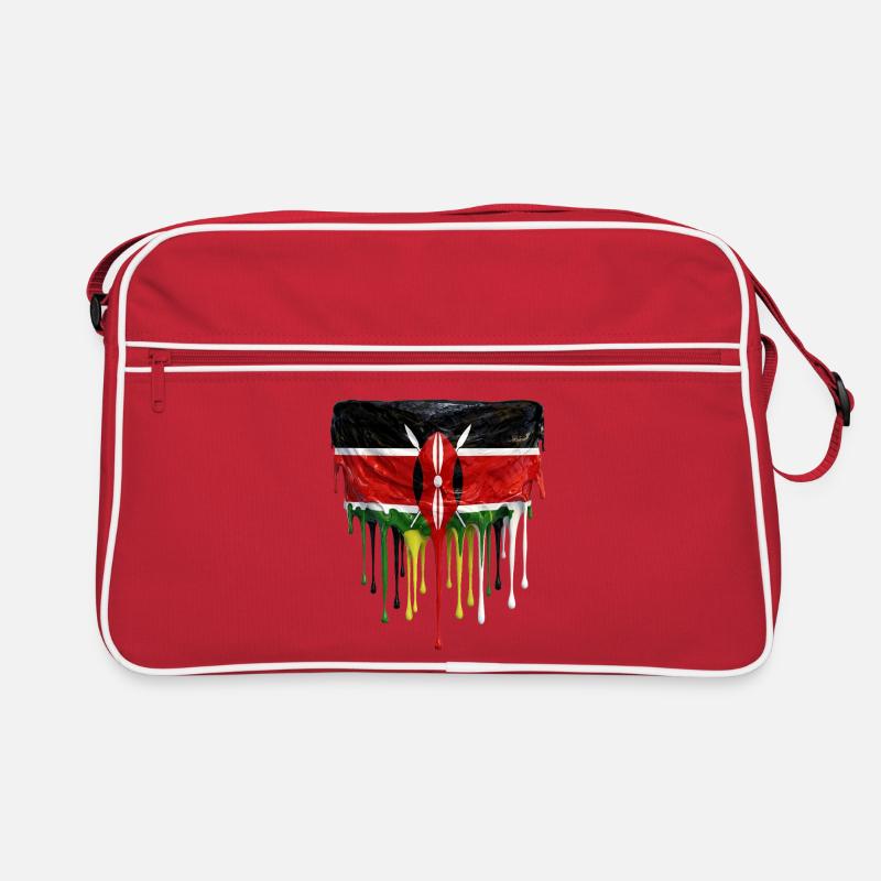 Kenya Flag in Drop Art Retro Bag