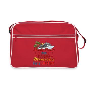 Family Cruise 2026 Vacation Trip Cruising - Retro Bag - red/white - Front