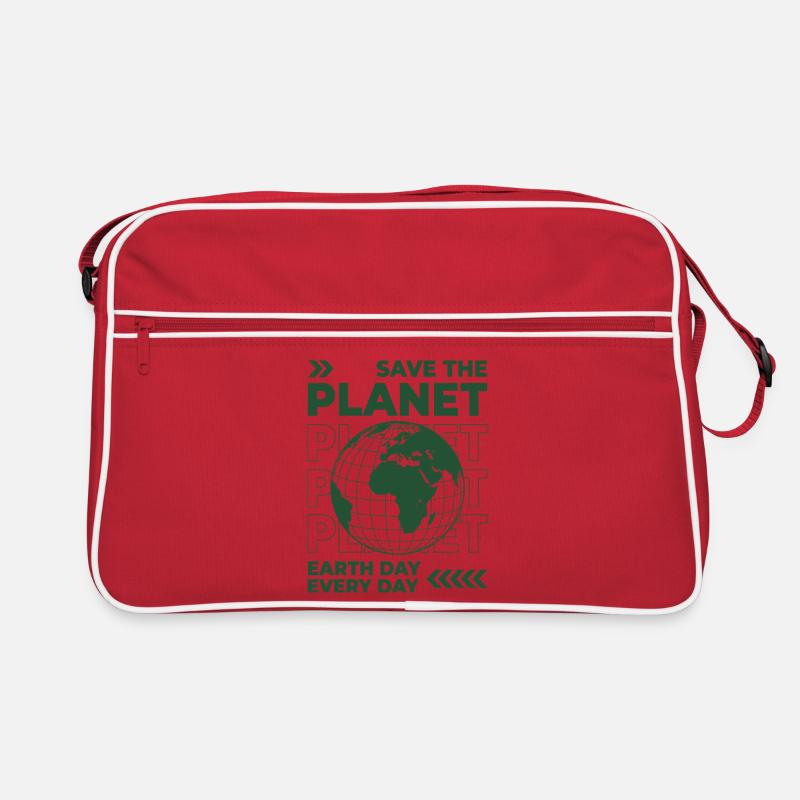 Save The Planet Shirt Earth Day Environment Retro Bag