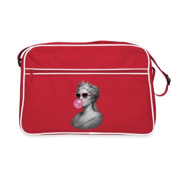 Héra avec du chewing-gum et des lunettes de soleil - Sac Retro - rouge/blanc - Devant