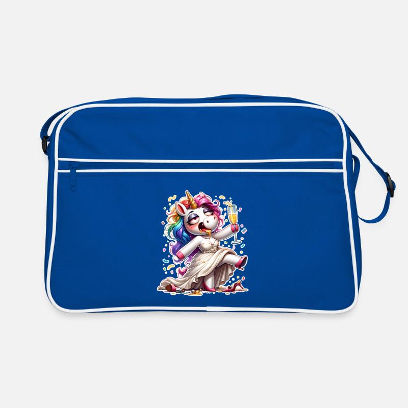 Drunk Bride Unicorn Retro Bag