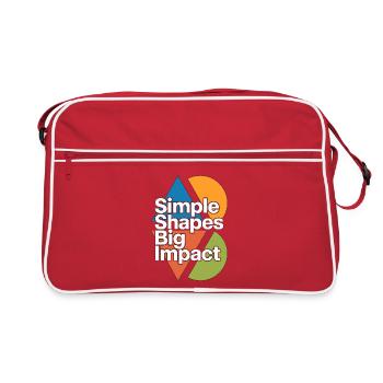 Logo Designer Simple Shapes Big Creative Designer - Retro Bag - red/white - Front