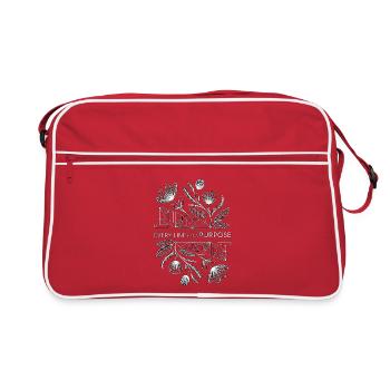 Designer de logo : chaque ligne a un objectif illustrateur - Sac Retro - rouge/blanc - Devant