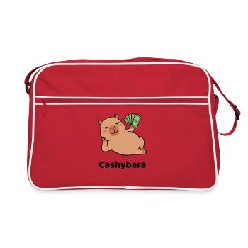Cochon de billet de banque - Cashybara - Gagne-d’argent - Sac Retro - rouge/blanc - Devant