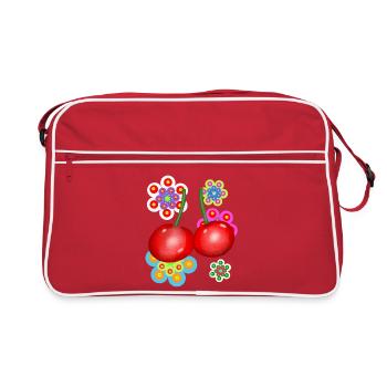 Cerises rétro Printemps-Été Rétro - Sac Retro - rouge/blanc - Devant