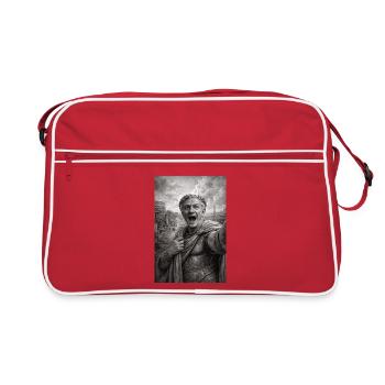 Selfie de César - Sac Retro - rouge/blanc - Devant