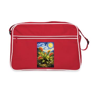 Venus Flytrap Starry Night - Retro Bag - red/white - Front
