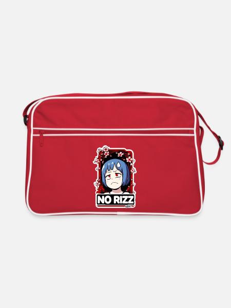 Kein Rizz Sakura Kummer - Retro Tasche - Rot/Weiß