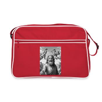 Selfie de Zeus avec les Dieux - Sac Retro - rouge/blanc - Devant