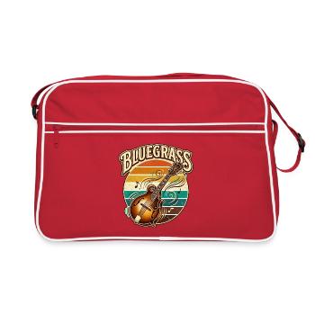 Retro Vintage Bluegrass Music Mandolin - Retro Bag - red/white - Front