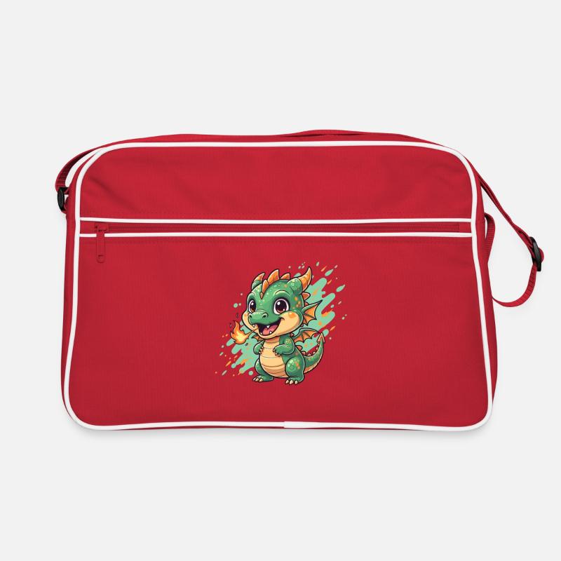 Petit Charme du Dragon de Feu Sac Retro