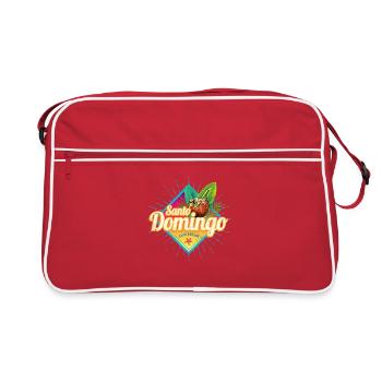 Saint-Domingue dans les Caraïbes, République dominicaine - Sac Retro - rouge/blanc - Devant