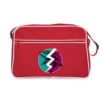 Requin Électrique Fendu - Sac Retro - rouge/blanc - Devant