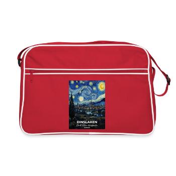 Dinslaken Germany Starry Night - Retro Bag - red/white - Front