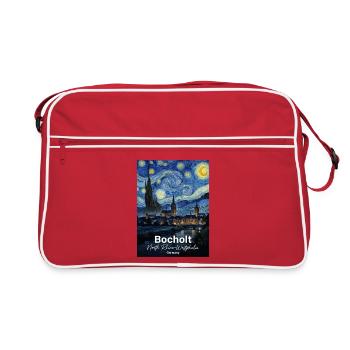 Bocholt Germany Starry Night - Retro Bag - red/white - Front