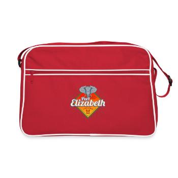 Port Elizabeth en Afrique du Sud avec l’éléphant Souevnir - Sac Retro - rouge/blanc - Devant
